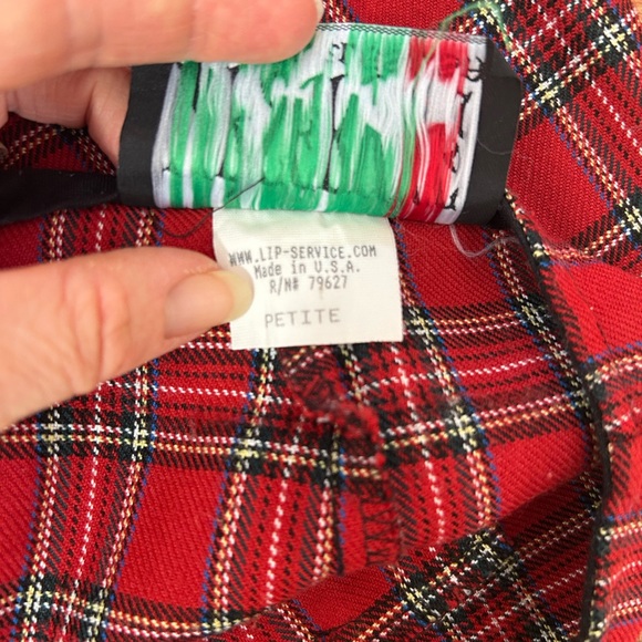 Vintage 90’s Lip Service Red Plaid Skirt size Small EUC - Picture 9 of 10